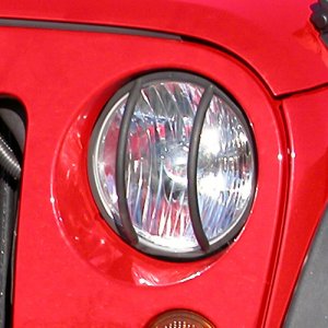 Jeep Wrangler JK Headlight Euro Guards - Rugged Ridge - Euro - Black - `07-`18