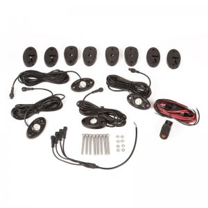 Jeep Wrangler JK LED Rock Light Kit - Rugged Ridge - 4-Piece - White - `07-`18