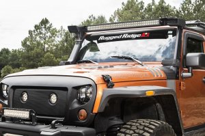 Jeep Wrangler JK Windshield Light Bar - Rugged Ridge - Elite Fast Track - `07-`18