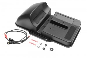 Jeep Wrangler JL License Plate Relocation Bracket - Rear - Rugged Ridge - Black - `18-`22