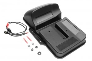 Jeep Wrangler JL License Plate Relocation Bracket - Rear - Rugged Ridge - Black - `18-`22