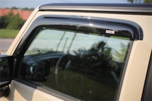 Jeep Wrangler JK Window Rain Deflectors - Front - Rugged Ridge - Smoked - `07-`18