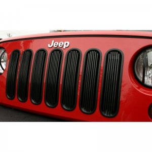 Jeep Wrangler JK Grille Insert - Rugged Ridge - Billet - Black - `07-`18
