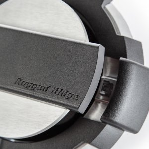 Jeep Wrangler JK Fuel Door - Rugged Ridge - Elite - Brushed Aluminum - `07-`18