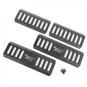 Jeep Wrangler JK RRC Side Armor Guard Plates - Side - Rugged Ridge - Black - `07-`18