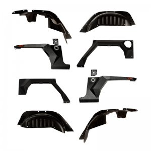 Jeep Wrangler JK Armor Fenders and Liner Kit - Front, Rear - Rugged Ridge - XHD - Black - `07-`18