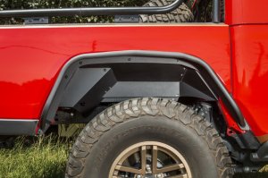 Jeep Gladiator Fender Flare Kits - Rear - Rugged Ridge - Aluminum Inner Fender Liners - Black - `20-`22