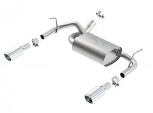 Jeep Wrangler JK Axle-Back Exhaust System - Rear - Borla - ATAK - 3.6L - `12-`18