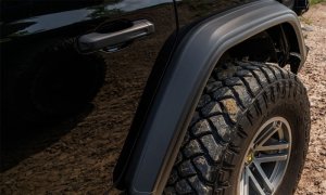 Jeep Wrangler JL Flat Style Flares - Bushwacker - Hyperform - Black - `18-`21