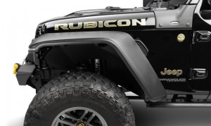 Jeep Wrangler JL Flat Style Flares - Bushwacker - Hyperform - Black - `18-`21
