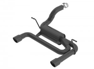 Jeep Wrangler JL Axle Back Exhaust System - Rear - Borla - S-Type - Black - 3.6L - `18-`23