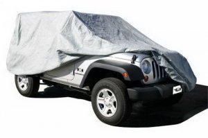Jeep Wrangler JK Car Cover - Rampage - 4 Layer - Grey - `07-`18