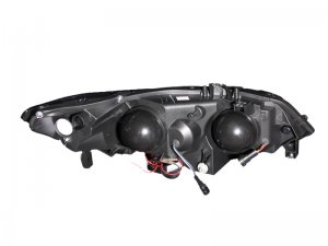 Honda Civic Projector Headlights - ANZO - W/ Halo, Clear Lens, CCFL - Black - `06-`11
