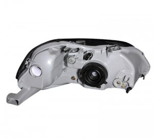 Honda Civic Crystal Headlights - ANZO - Crystal - Gun-Metal Gray - `99-`00