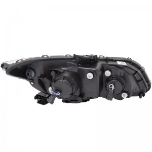Honda Civic Projector Headlights - ANZO - w/ U-Bar - Black - `12-`15