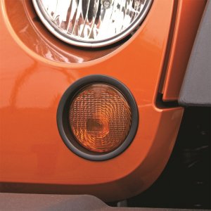 Jeep Wrangler JK Light Bezels - Rugged Ridge - Black - `07-`18