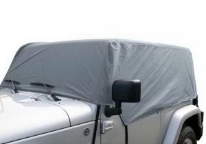 Jeep Wrangler JK Car Cover, 4 Layer - Rampage - Grey - `07-`18