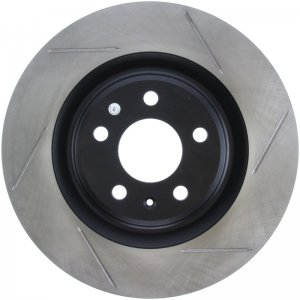 Porsche Macan Brake Rotor (1) - Rear Left - Stoptech - Slotted Sport - Black - `15-`20