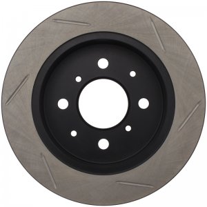 Honda Civic Brake Rotor (1) - Rear Right - Stoptech - Slotted Sport - Black - `92-`00