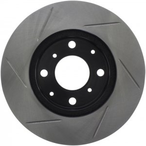 Honda Civic Brake Rotor (1) - Front Left - Stoptech - Slotted Sport - Black - `93-`00