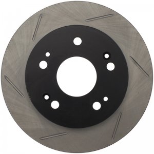 Honda Civic Brake Rotor (1) - Rear Right - Stoptech - Slotted Sport - Black - `06-`15
