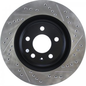 Porsche Macan Brake Rotor (1) - Rear Left - Stoptech - Slotted/Drilled - `15-`20