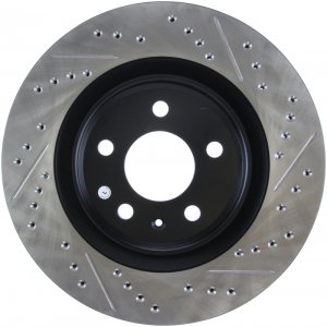 Porsche Macan Brake Rotor (1) - Rear Left - Stoptech - Slotted/Drilled - `15-`20