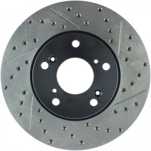 Honda Civic Brake Rotor (1) - Front Left - Stoptech - Slotted/Drilled - `06-`20