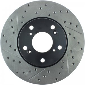 Honda Civic Brake Rotor (1) - Front Right - Stoptech - Sport Drilled/Slotted - `06-`20