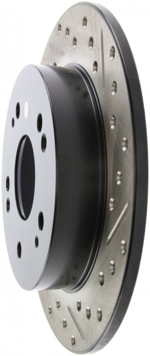 Honda Civic Brake Rotor (1) - Rear Left - Stoptech - Slotted & Drilled - `06-`15