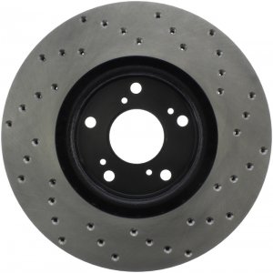 Honda Civic Brake Rotor (1) - Front Right - Stoptech - Cross Drilled - Black - `06-`15