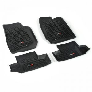 Jeep Wrangler JK Floor Liner Kit - Front/Rear - Rugged Ridge - All Terrain - Black - `07-`18