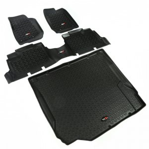 Jeep Wrangler JK Floor Liners - Front/Rear/Cargo - Rugged Ridge - All Terrain - Black - `07-`10