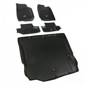 Jeep Wrangler JK Floor Liner Set - Front + Rear - Rugged Ridge - Black - `11-`18