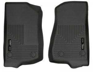 Jeep Wrangler JL Front Row Floor Liners - Front - Husky Liners - WeatherBeater - Black - `19-`24