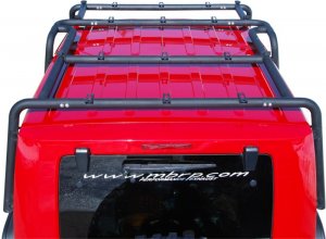 Jeep Wrangler JK Roof Rack Extension - Front - MBRP - Black Coated - `07-`10