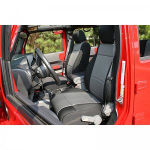 Jeep Wrangler JK Neoprene Seat Covers - Front - Rugged Ridge - Black/Gray - `07-`10