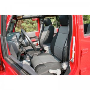 Jeep Wrangler JK Neoprene Seat Covers - Front - Rugged Ridge - Black/Gray - `11-`18