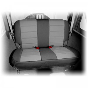 Jeep Wrangler JK Seat Covers - Rear - Rugged Ridge - Neoprene - Black/Gray - `07-`18