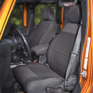 Jeep Wrangler JK Seat Cover Kit - Front/Rear - Rugged Ridge - Black - `11-`18