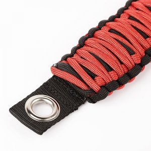 Jeep Wrangler JK Grab Handle - A-Pillar - Rugged Ridge - Paracord - Red - `07-`18
