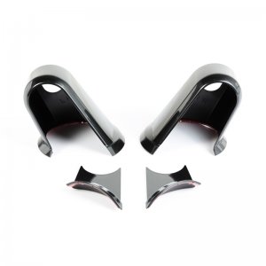 Jeep Wrangler JK Mirror Arm Covers - Rugged Ridge - Paintable - Black - `07-`18
