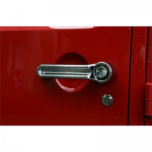 Jeep Wrangler JK Door Handle Cover Kit - Rugged Ridge - Chrome - `07-`18