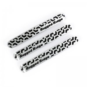 Jeep Wrangler JK Door Handle Inserts - Doors and Tailgate - Rugged Ridge - Contrast Tread - Black - `07-`18