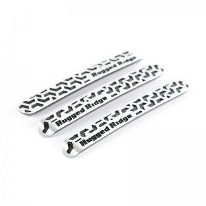 Jeep Wrangler JK Door Handle Inserts - Doors and Tailgate - Rugged Ridge - Contrast Tread - Black - `07-`18