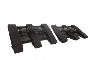 Jeep Wrangler JK Grab Handles - Front + Rear - Rugged Ridge - Steel - Black - `07-`18
