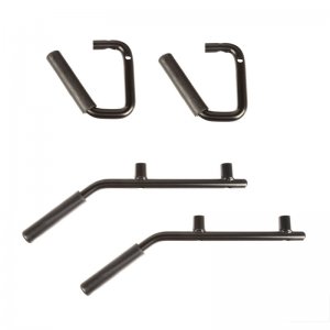 Jeep Wrangler JK Grab Handles - Front + Rear - Rugged Ridge - Steel - Black - `07-`18