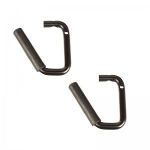 Jeep Wrangler JK Steel Grab Handles - Front - Rugged Ridge - Black - `07-`18
