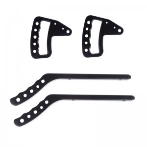 Jeep Wrangler JK Grab Handles - Front + Rear - Rugged Ridge - Aluminum - Black - `07-`18