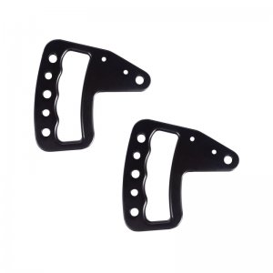 Jeep Wrangler JK Grab Handles - Front - Rugged Ridge - Cross Drilled - Black - `07-`18